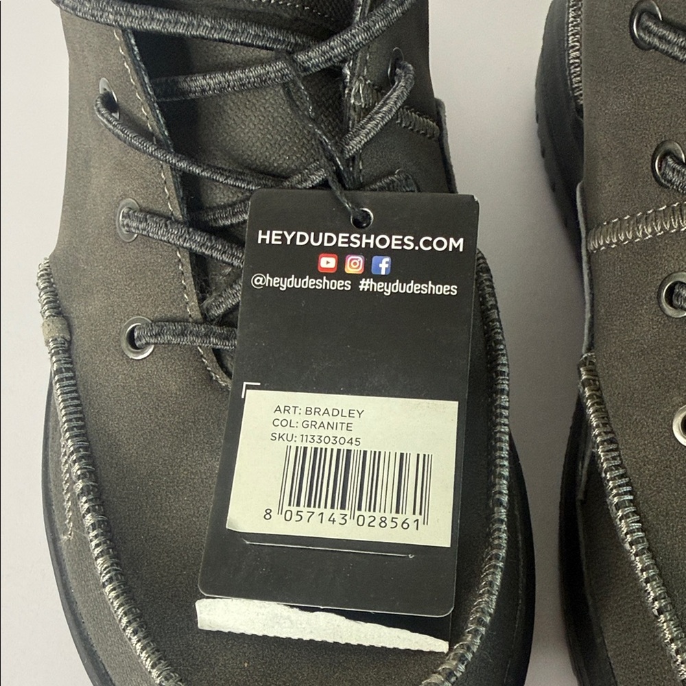 HEY DUDE Gray High-Top Boots - Picture 3 of 4